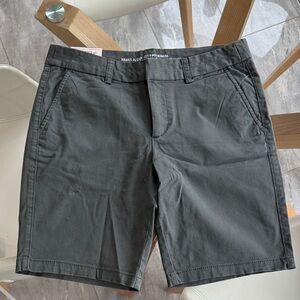 GAP Women’s Flat Front Green Taupe Chino Shorts